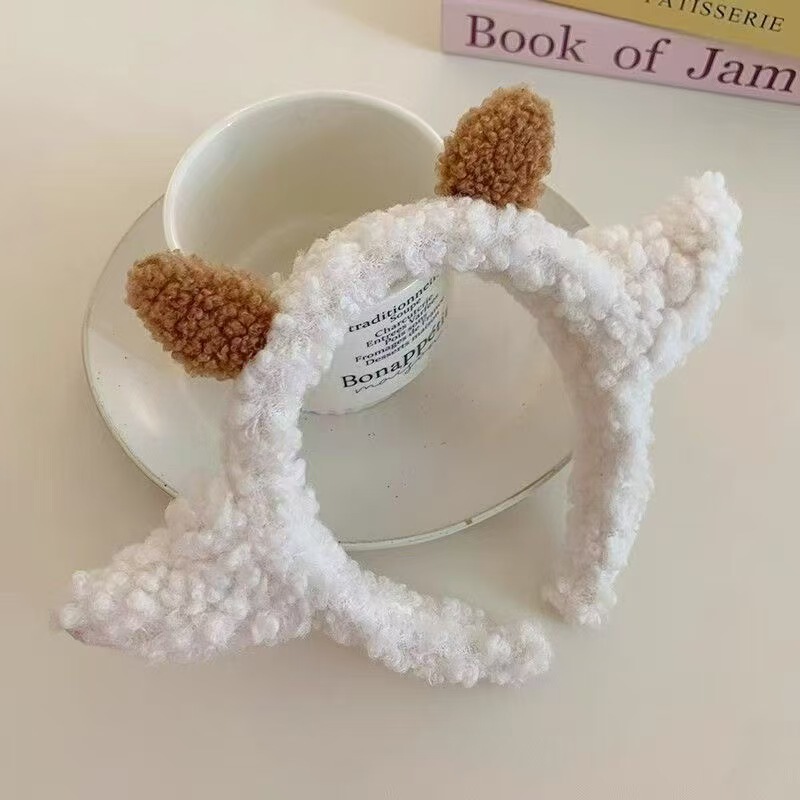 Cute Showa-Style Lamb Ear Headband, Cartoon Sweet Lamb Ear Headband, Plush Hairpin Accessories Wholesale Cute Showa-Style Lamb Ear Headband, Cartoon Sweet Lamb Ear Headband, Plush Hairpin Accessories Wholesale