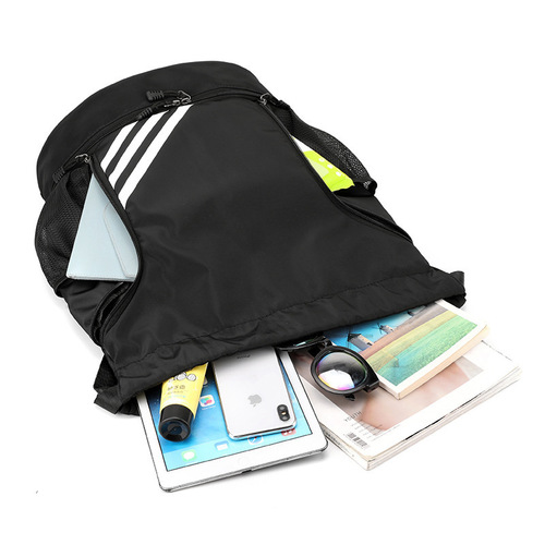 New Drawstring Pocket Basketball Backpack Outdoor Sports Fitness Bag Folding Travel Backpack Printable LOGO Wholesale