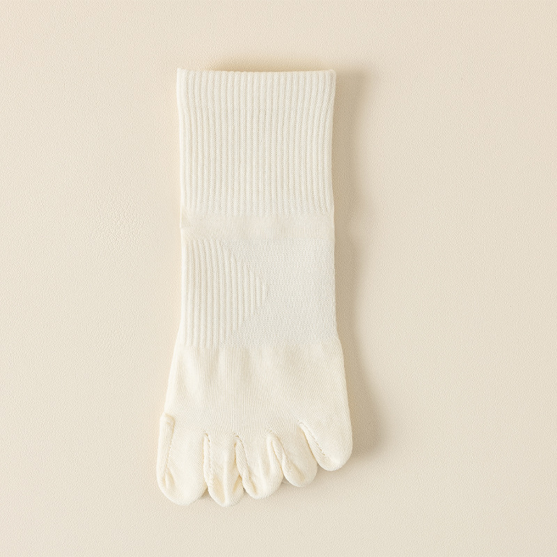 Calcetines de cinco dedos, calcetines de primavera y otoño, antiodorante, sudor, anti-bolas, calcetines de algodón puro transpirables y calcetines de barril cortos.