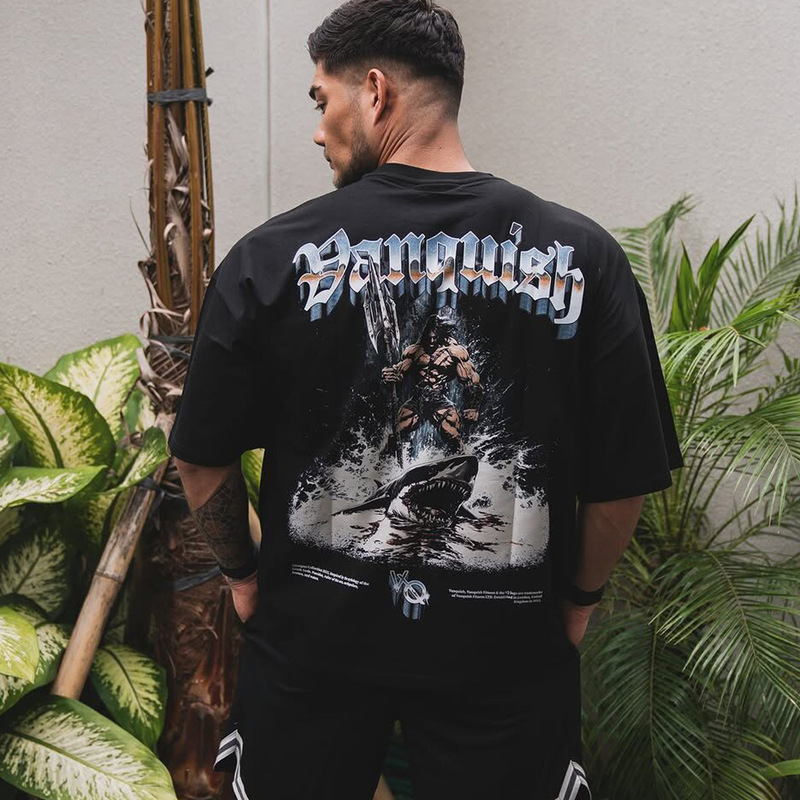 Ancient Greek Mythology Vq Aquaman Fitness Loose Cotton Short-Sleeve T-Shirt Unisex Sports American-Style Print Cross-Border Round Neck
