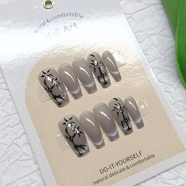 Manicura de Año Nuevo, 10 piezas de diamantes de perlas hechos a mano, arte de uñas portátil, parche de uñas Xiaohongshu, venta al por mayor