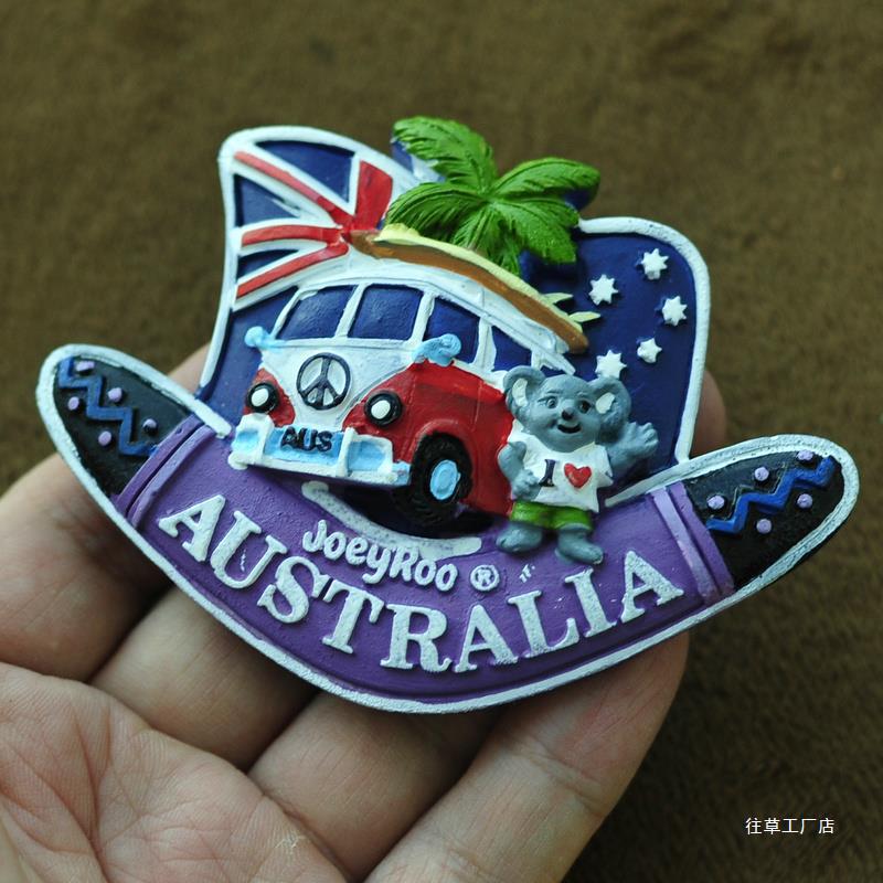 호주 호주 수지 크리에이티브 냉장고 스티커 애들레이드 케언즈 브리즈번 그레이트 배리어 리프 코알라 미디엄