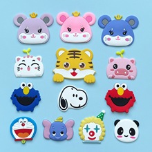PVC软胶贴片可爱卡通动物手机平板壳配件diy服饰冰箱贴片汽车饰品