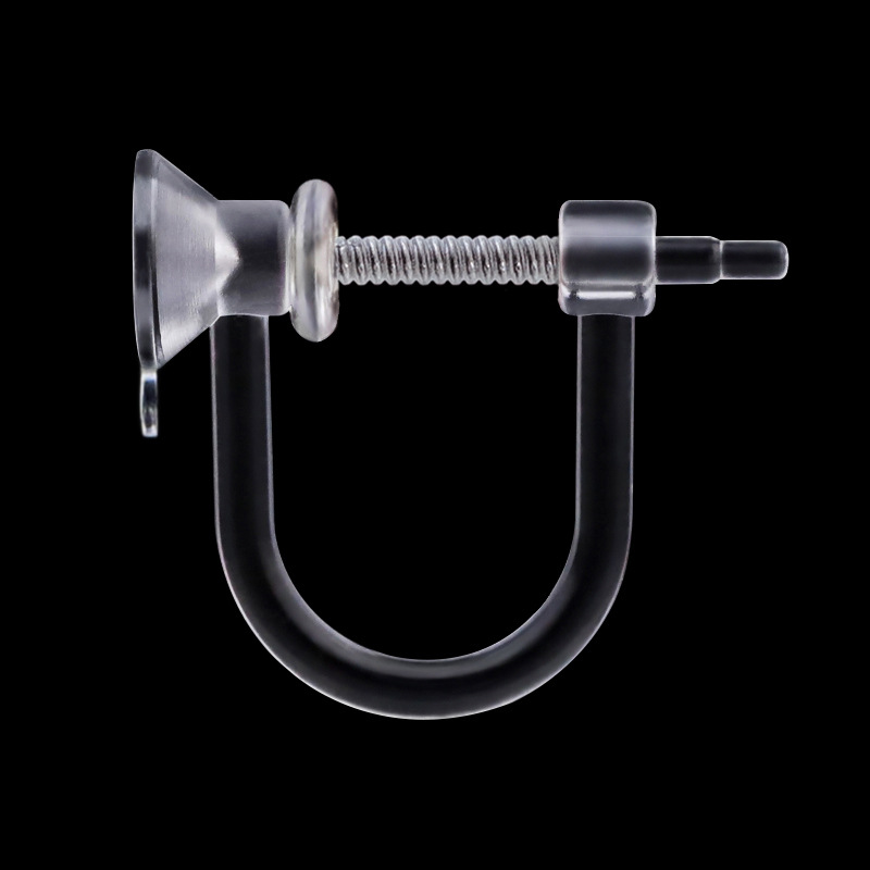 One end is a needle and the other is a drill cup, flat hanging resin spring ear clip [without spring]
