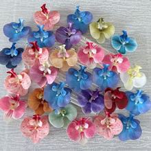 3D打印胶片仿真单朵蝴蝶兰花头胸花喜糖盒装饰花簪花头饰发夹假花