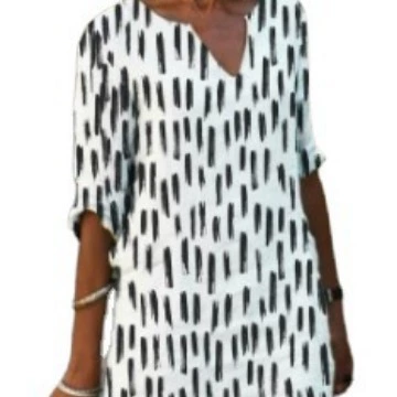 Лето 2023 Амазонка с красочным принтом, Модный пуловер со средней талией и V-образным вырезом, юбка-трапеция