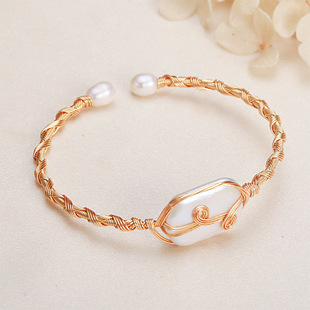 Zhuji Shanxia Lake Winding Baroque Pearl Bracelet Fashion Light Luxury Elegant High-end Freshwater Pearl Bracelet for Women