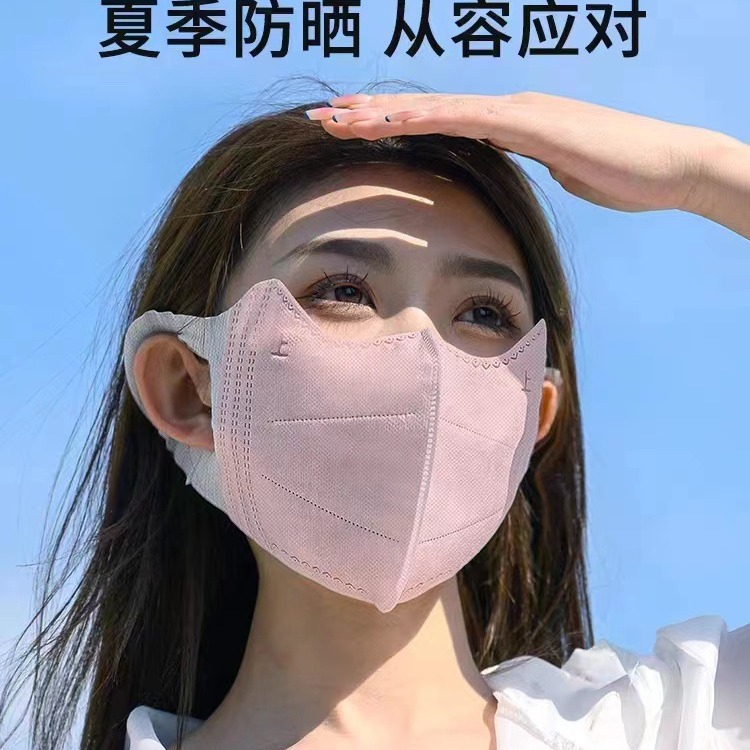 成人防晒护眼角款3D立体弹力耳防护口罩薄款瘦脸透气亲肤包邮支持