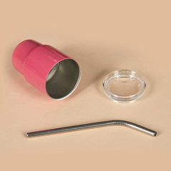 Exterior 304 stainless steel insulated cup mini car cup double-layer vacuum 2oz coffee cup straw cup wholesale
