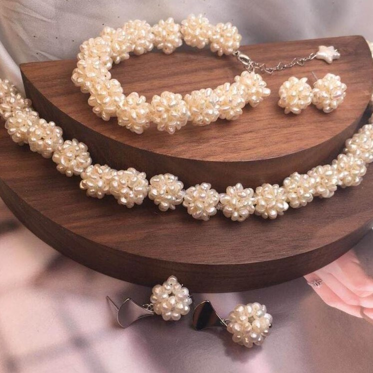 Woven accessory handmade from pearl