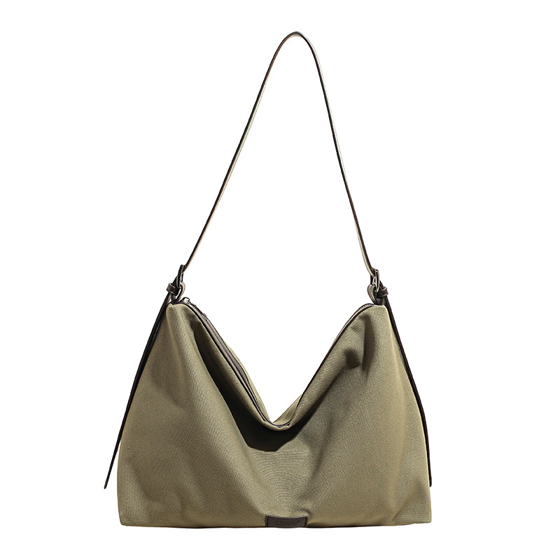 2025 otoño y invierno nuevo estilo coreano perezoso bolsa de lona de moda de mujer gran capacidad de hombro mochila de viaje bolsas de brazo