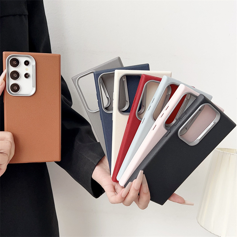 Leather Texture Samsung S26Ultra Mobile Phone Case Suitable for S25/S24 Soft Shell A17/A06 Silicone Note20 Foreign Trade 56