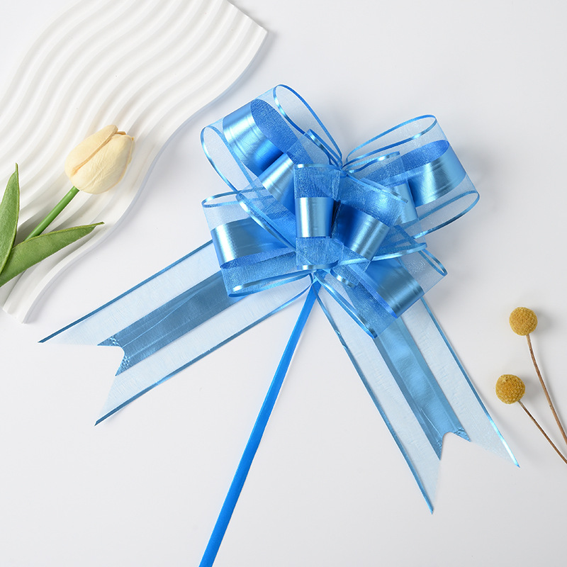 Transfronterizo grande 70 color metálico nieve arco brillante mano embalaje de regalos de flores de Navidad