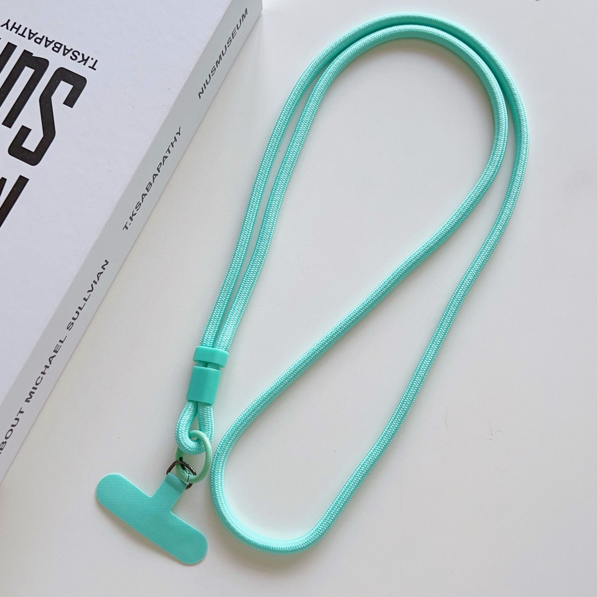Cerradura ajustable, color sólido, cordón para teléfono móvil, mensajero, cuello colgante, cuerda de nailon de doble uso, tejido fuerte, duradero, anti-pérdida y anti-caída