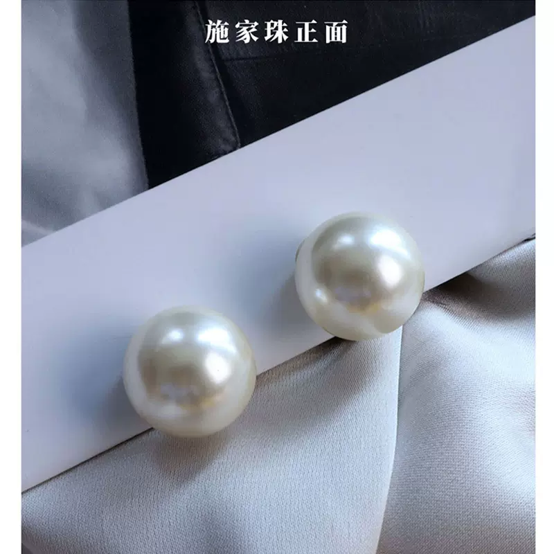 韩国fever同款施家正圆珍珠耳环纯银耳钉气质百搭轻奢厂家批发女
