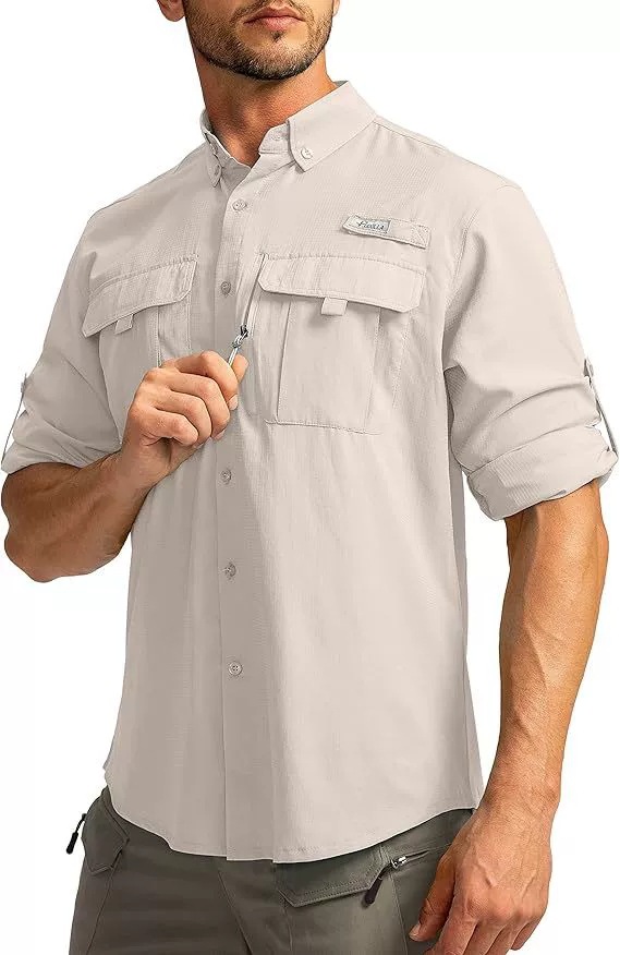 Camisa masculina manga comprida secagem rápida proteção uv_voghion.com