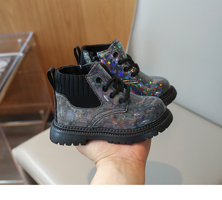 Scarpe autunnali 2024 Nuove scarpe Martin per bambini di taglia media e piccola, stivali corti impermeabili in pelle alla moda per ragazzi_voghion.com