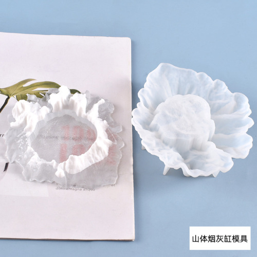 Poppy diy crystal glue mold homemade creative mountain ashtray silicone mold factory direct sale