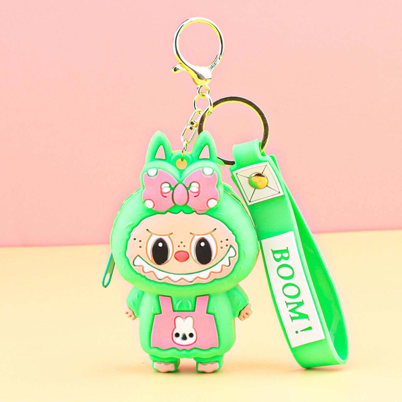 子供用ラブブ小銭入れシリコンプチギフトキーホルダーペンダントカードキャッチャーマシンプチギフトラブブ