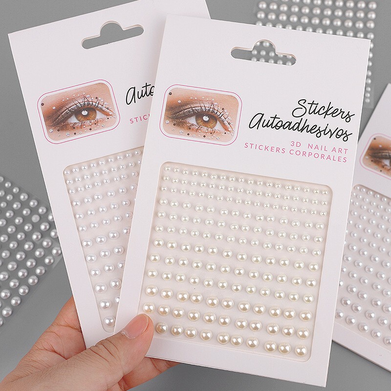 3456mm Milky White Pure White Pearl DIY Nail Art Diamond Stickers Face Stickers Jewelry Pearl Nail Art Diamond Stickers