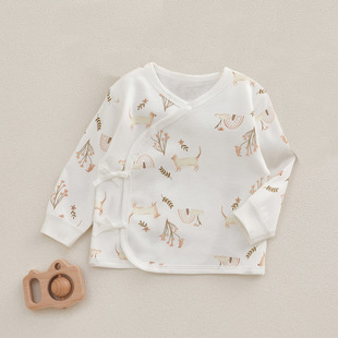 Baby Half-back Clothes Newborn Baby Spring and Autumn Newborn Clothes Cotton Boneless Top Baby Monk Clothes
