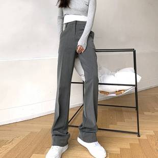 suit pants women's autumn and winter new high waist casual pants slim straight suit pants narrow version suit pants drape straight pants