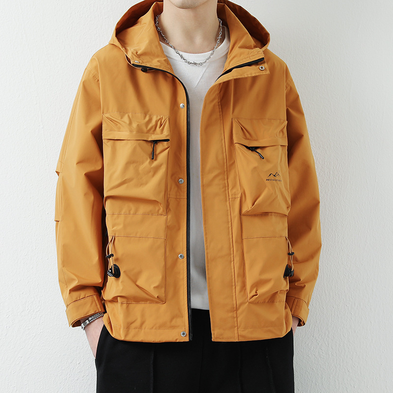 Herrenbekleidung Herren Frühlingsjacke Frühling Herren All-Match High-End Herrenjacke mit Kapuze Arbeitsjacke Lässiger Jugend-Studenten-Stil_voghion.com