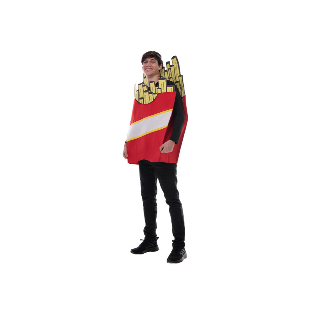 Amazon Cross-border Adult Men and Women Felt Costume French Fry Outfit Food Prank Carnival Performance Costume Cosplay