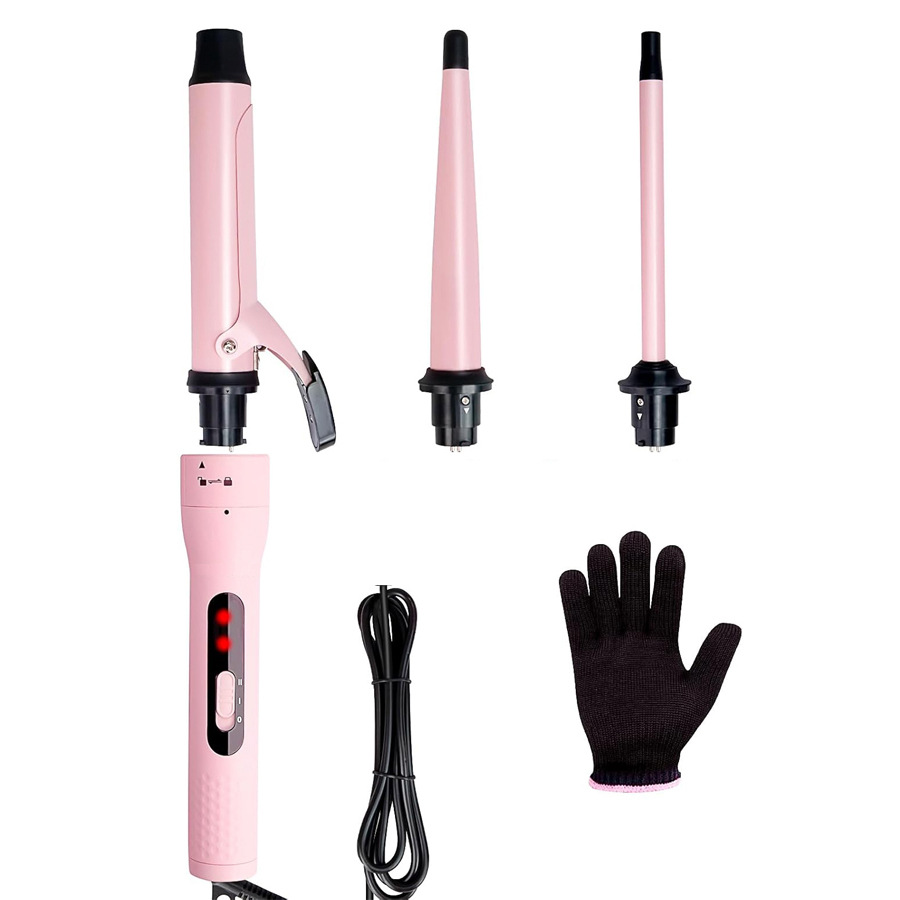 3in1 Set of Curling Iron 1.25Inch Clip Curling Iron 9mm Corn Curling Iron Can Be Switched at Will in Stock
