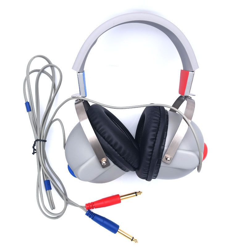 Audiómetro auriculares de guía de aire audífono montado en la cabeza prueba de audición auricular especial orejera grande prueba de audición eléctrica médica al por mayor