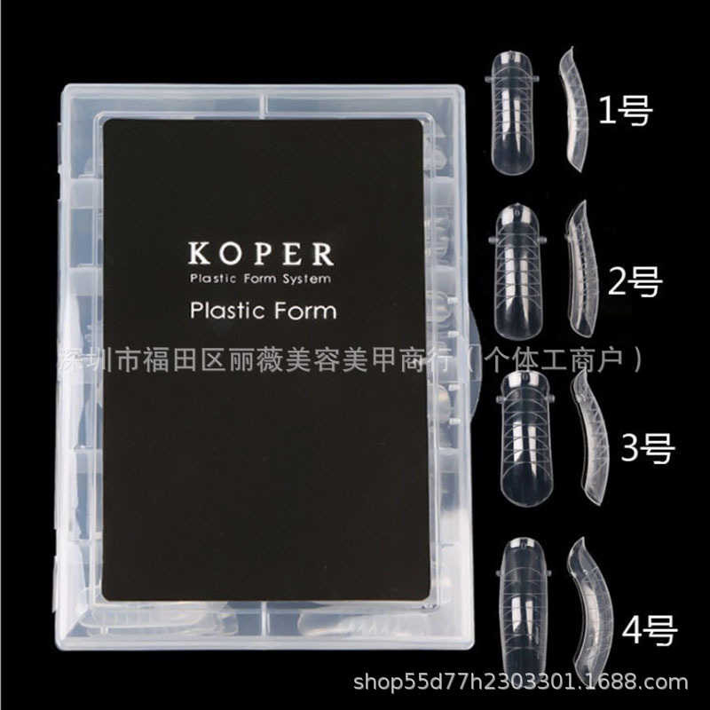 Uña de manicure cristal molde de uñas molde de uñas de almendras escala sin papel molde de uñas de almendras molde de uñas de extensión