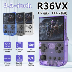 外贸新品R36VX开源掌上游戏机PSP游戏机开源掌机复古高清IPS屏3D