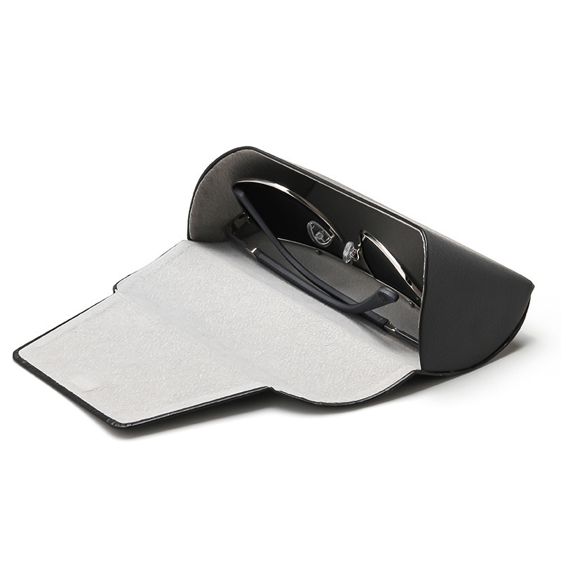 Nueva caja de gafas de cuero PU caja de embalaje completa logotipo de impresión privada de tres capas de tapa de cielo y tierra de alta gama caja de gafas al por mayor