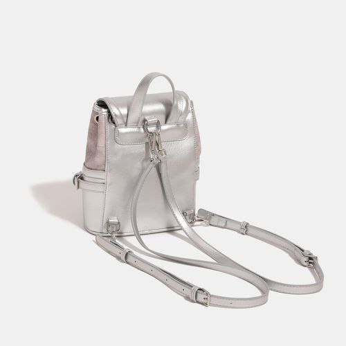 Millennium Hot Girl Crocodile Pattern Small Backpack  Winter New Arrival Unique Mist Pink Double Shoulder Bag Commute Crossbody Bag