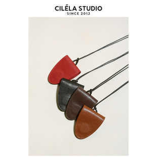 Super Strong Suction ~ First Layer Vegetable Tanned Cowhide Glasses Clip Pendant Bag Pendant Glasses Bag