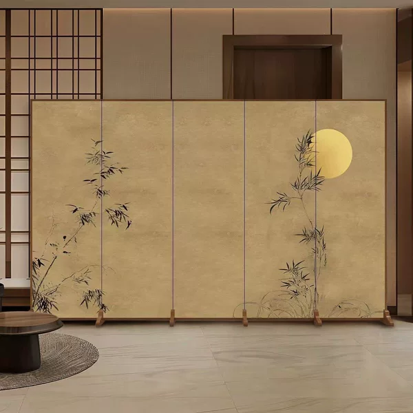 Chinese-Style Screen Partition for Living Room and Office, Traditional Chinese Screen Partition for Entryway, Restaurant, Hotel, and Tea Room