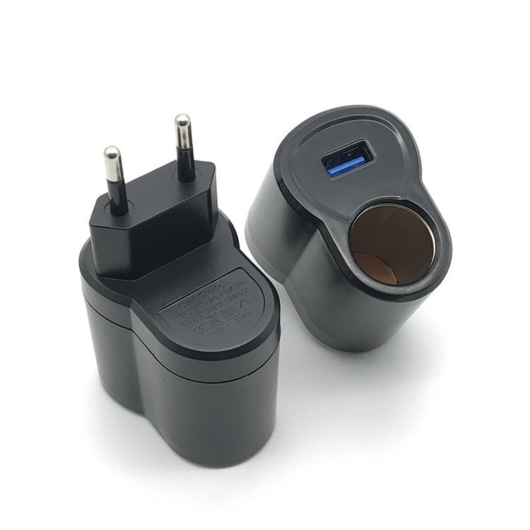 USB Charger Car Cigarette Lighter Converter Smart Ac to Dc Cigarette Lighter 220V to 12V Household Cigarette Lighter