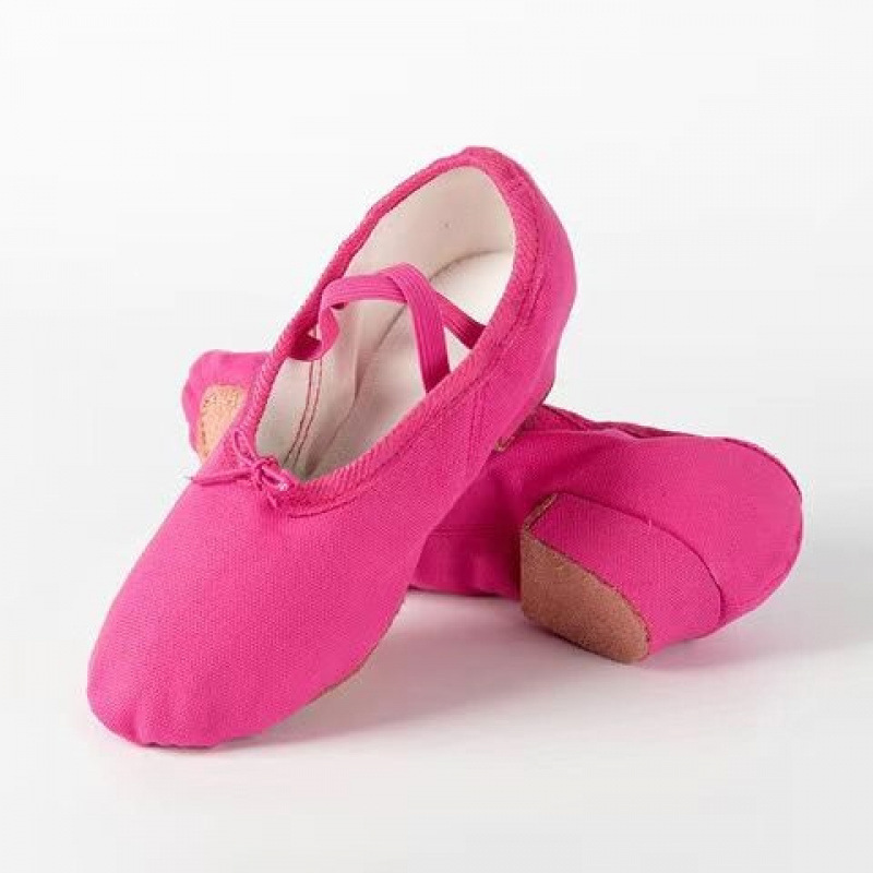 Teacher's shoes, multi-color canvas, gold PU, black soft-soled ballet ethnic dance shoes, adult heeled dance shoes