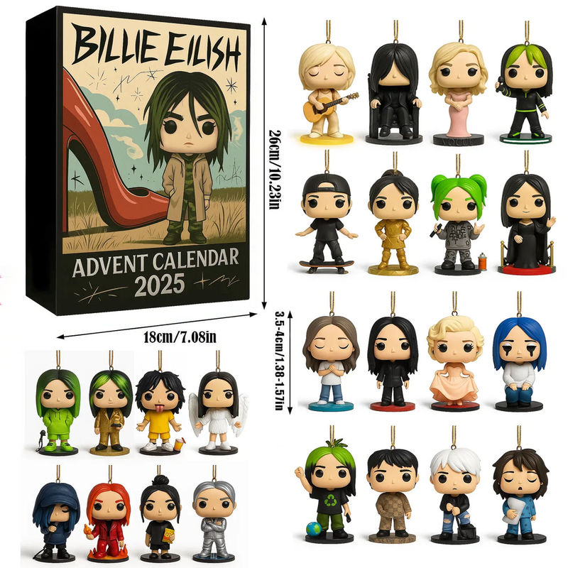 新品2025消防员约翰迪尔Billie Eilish 降临节日圣诞树亚克力挂件|undefined