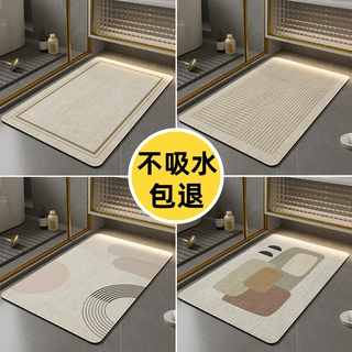 侘寂风硅藻泥地垫吸水耐脏防滑垫家用浴室地垫厕所门口脚垫子批发