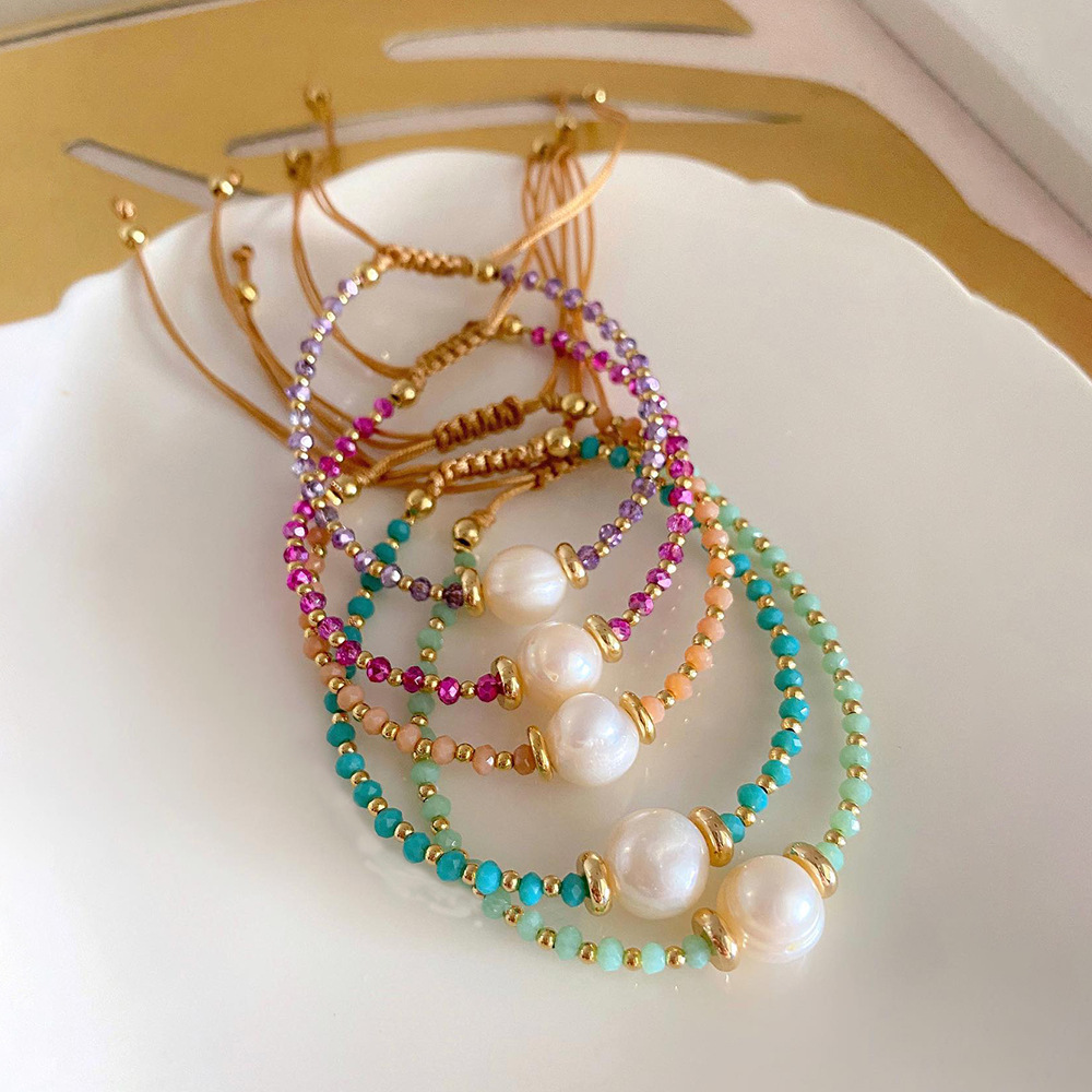 10g Weight Bracelets Classification Fashion Round Beaded Mixed Materials Wholesale Bracelets