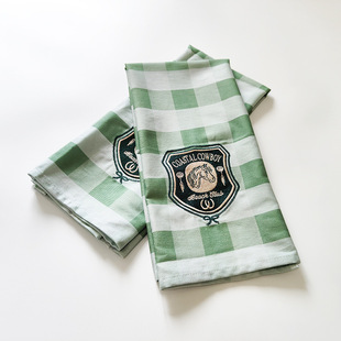 Factory Supply Simple Style Cotton Tea Towel Exquisite Embroidered Cotton Tea Towel Kitchen Napkin Mat Cloth