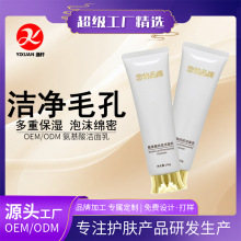 OEM氨基酸洁面乳绵密泡泡沫深层清洁细致毛孔美颜净白洗面奶加工