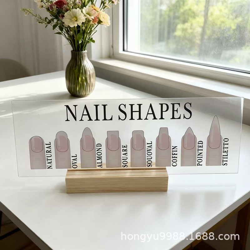 Cross Border Acrylic Nail Shape Guide Salon Nail Listing Nail Shop Logo Salon Decoration
