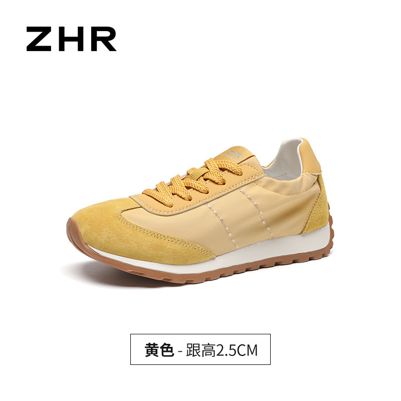ZHR则则复古阿甘鞋女2025秋季新款薄底透气百搭休闲运动鞋德训鞋|undefined