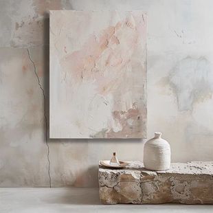 Purely Hand-Painted Oil Painting "Rose" Wabi-Sabi Style Decorative Painting B&B Hotel Abstract Texture High-End Artistic Hanging Painting