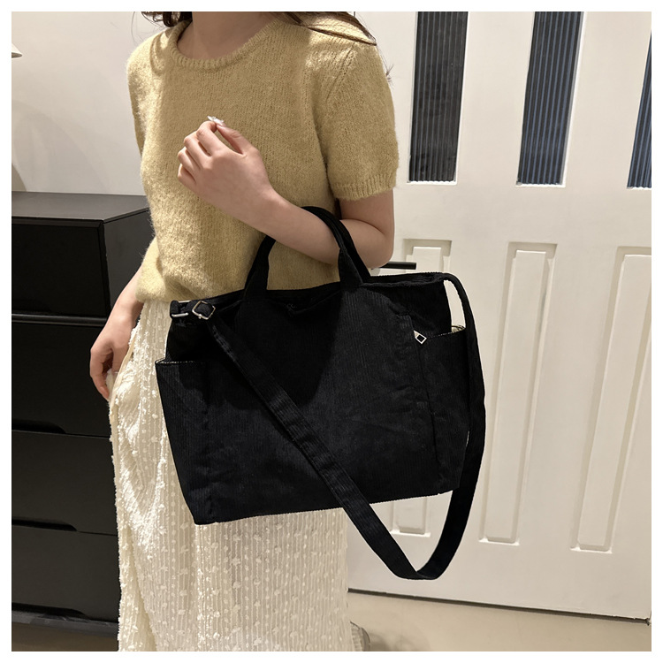 1083g Weight Synthetic Leather Lining Material Zipper Closure Type Single Shoulder Strap, Top Handle Strap Type Shoulder Bag, Handbag, Crossbody Bag Bags Type Daily Occasion corduroy Material Solid Color Pattern All Seasons Season Women's Gender Basic Style Square Shape Medium Size Women's Medium Corduroy Solid Color Basic Square Zipper Shoulder Bag Handbag Crossbody Bag 17