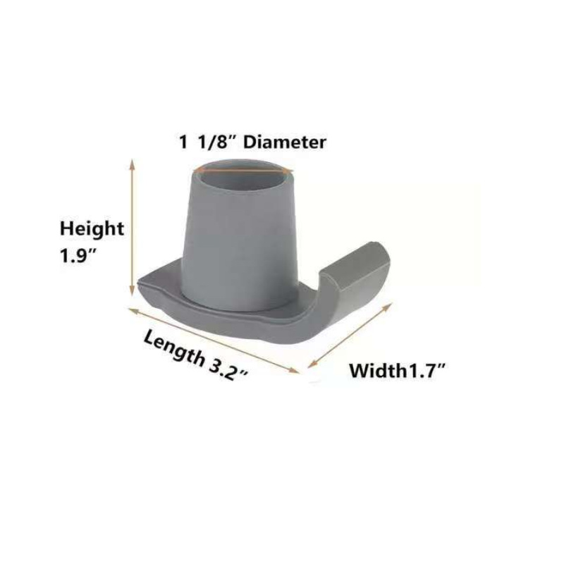 源头厂家橡胶制品 助行器橡胶滑行脚垫28/25.4孔雪橇防滑脚套跨境