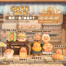豚豚烘焙房盲盒摆件卡皮萌粒面包房小摆件原创潮玩树脂工艺品摆件
