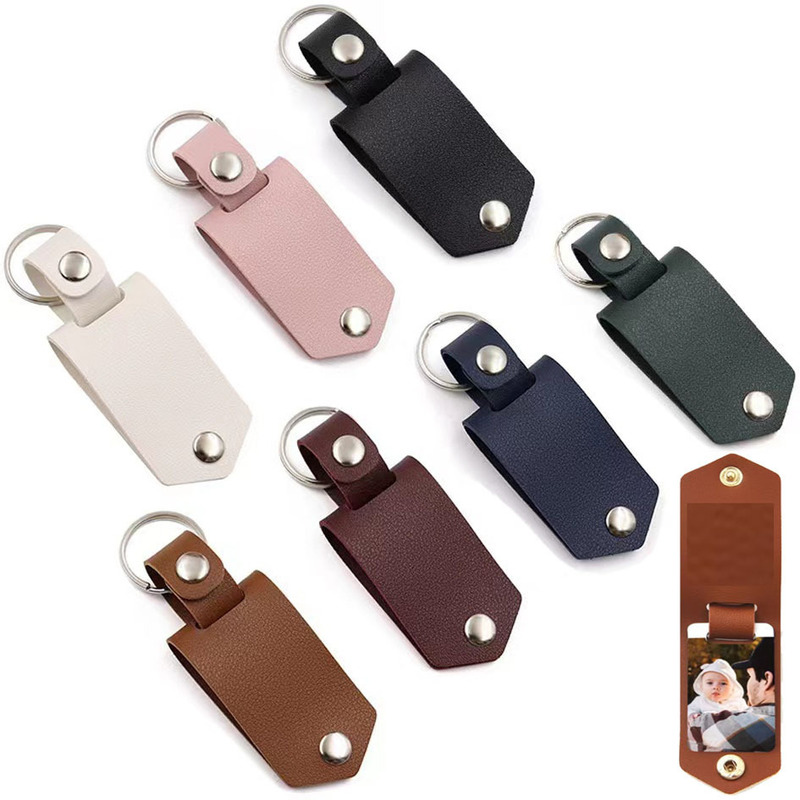 Spot Cross-Border Special Heat Transfer Sublimation Leather Keychain Father's Day Printed Photo Gift Leather Case Pendant Spot Cross-Border Special Heat Transfer Sublimation Leather Keychain Father's Day Printed Photo Gift Leather Case Pendant